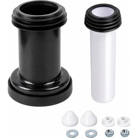 Wall connection set for suspended toilet, toilet connection set with double seal, compatible with 152.426.46.1, WC connection hose kit with mounting accessories and drain seal (1/5)