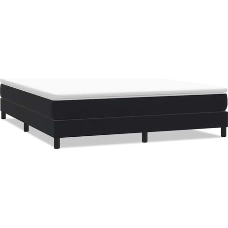 Maison Exclusive - Letto a Molle senza Materasso Nero 180x220 cm in Velluto (1/5)