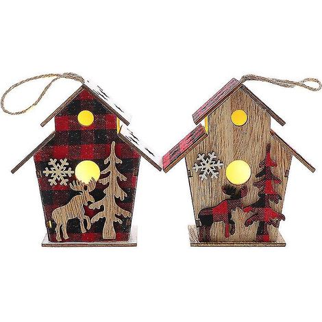 2 suspensions lumineuses en bois pour maison (1/3)