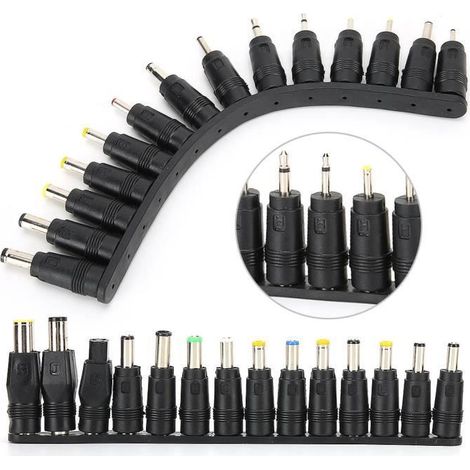 Adaptateur d\'alimentation universel ARAMOX - FHE - 28pcs embouts d\'adaptateur d\'alimentation cc 5.5x2.1mm (1/4)
