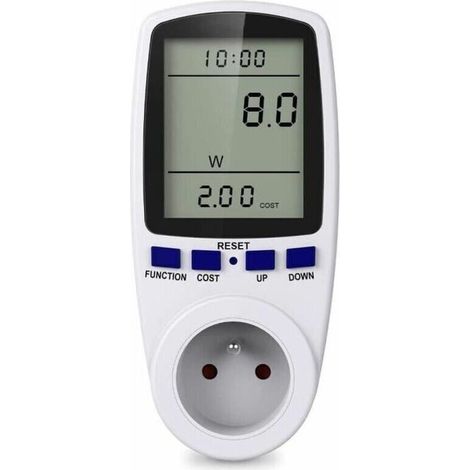 Prise Compteur d'énergie Numérique.Prise de Consommation Electrique Surveillance de l'énergie pour les Gros Appareils (1/4)
