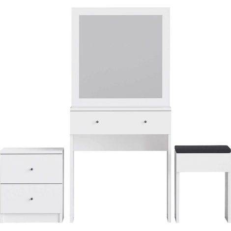Coiffeuse maquillage avec miroir et table de chevet Nice (1/5)