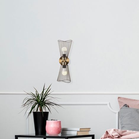 Wandlampe Bronzefarbener Metallhohlraum