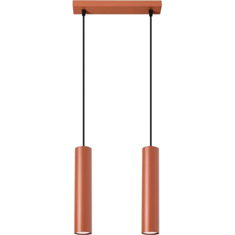 Lámpara colgante Vaza rojo, 2 luces (1/5)