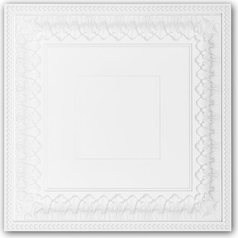 Pannello da soffitto 157003 Profhome elemento soffitto pannello parete stile neoclassico bianco (1/4)