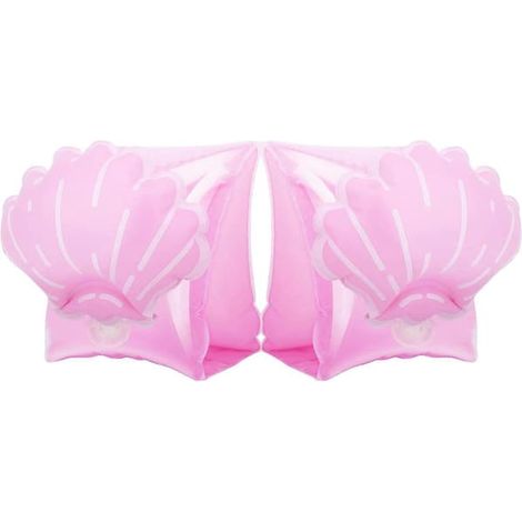 Brassards gonflables en forme de coquillage pour les enfants de 3 à 6 ans, pour apprendre et pratiquer la natation en piscine ou dans une baignoire.-AquaForge (1/3)