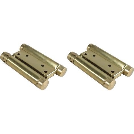 Coppia Cerniere a Doppia Azione, Bommer Per Porta Battente,Ottonata,100mm