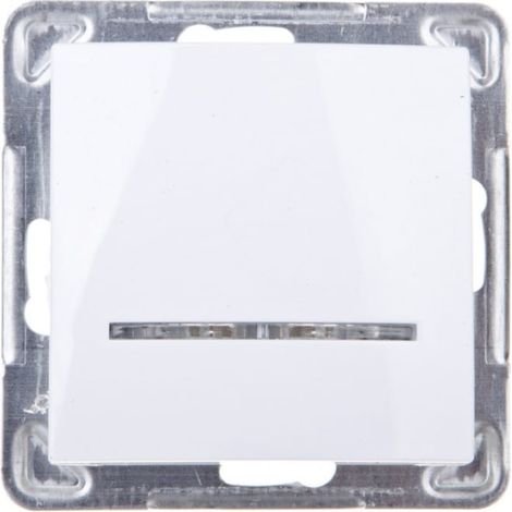 Interrupteur simple Impresja avec rétroéclairage blanc ŁP-1YS/m/00
