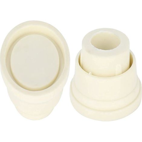 Gummistoßstangen für Poolleiter, Set aus zwei Stück, weiß.
