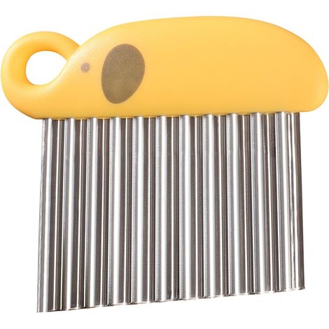 Crinkle Cutter, Stainless Steel Wave Slicer for Potatoes, French Fries, Vegetables, Fruits, Crinkle Fry Cutting Tool, Julienne, Spätzle, Food (1/5)