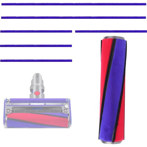 Staubsaugerbürste für Dyson, 23,6 cm Ersatz-Rollenbürste mit 6 Filzstreifen für Staubsauger (1/4)