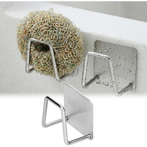 Étagère murale en acier inoxydable avec crochet de rangement et égouttoir, accessoires de cuisine (1/5)