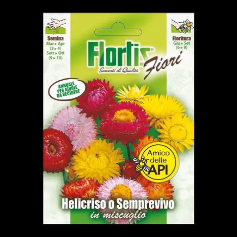 Flortis Sementi Fiori - Helicriso Semprevivo Mix - Busta per Semina (1/2)