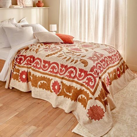 Dessus de Lit "Sienna" 240x260cm Terracotta