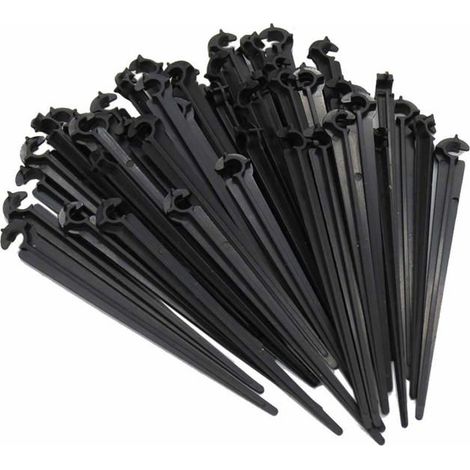50 Stück Rohrstützen Bodenspanner für Pfähle, Stangenhalter für Bewässerungs- und Gartenschläuche