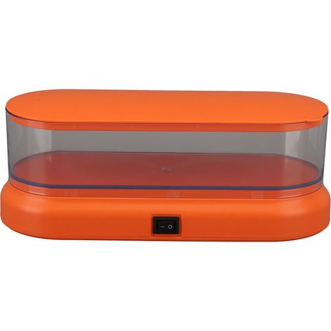 Mini machine de nettoyage ultrasonique portable silencieuse orange pour bijoux, lunettes et pinceaux de maquillage (1/5)