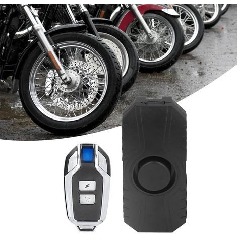 Alarme vibrante sans fil télécommandée, sans installation requise, pour vélos, vélos électriques, motos et usage domestique. Version noire avec une télécommande. (1/5)