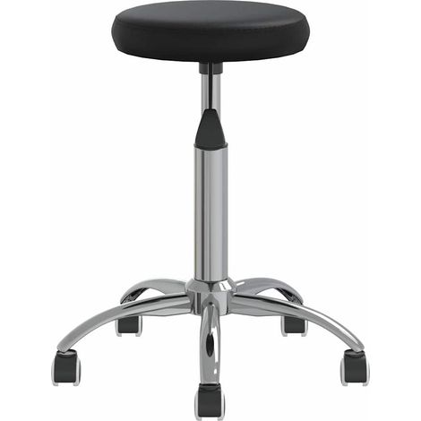 vidaXL Silla de comedor cuero sintético negra (1/2)