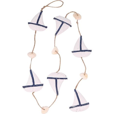 Décoration suspendue unique en forme de voilier, compatible avec un décor esthétique pour salon, blanche, 1 pièce (1/5)