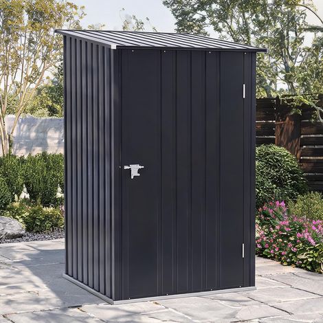 Abri de jardin dunkelgrau en stahl 100 x 103 x 160 cm (1/5)