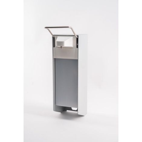 Distributeur de savon coudé 1000 ml pour désinfectant et/ou savon. Distributeur de savon coudé, pompe à savon en aluminium, hygiénique. (1/4)