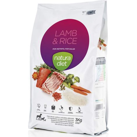NATURA DIET DOG LAMB & RICE 3 Kg (1/2)