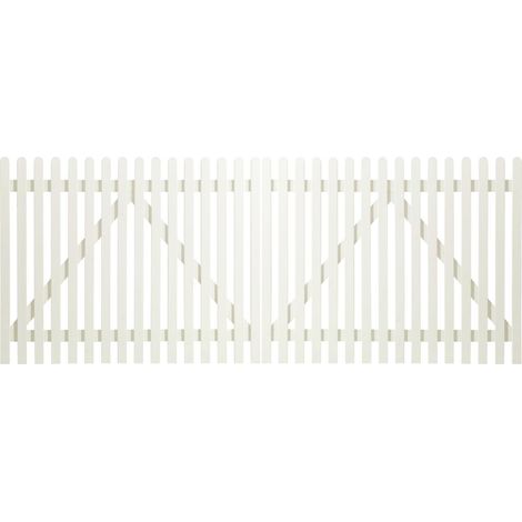 Plus Vorgartentor Retro 300 x 120 cm weiß Holzzäune