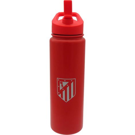 CYPBRANDS Atlético de Madrid, Botella Doble Pared, Botella de Agua, Bidón, Cantimplora, Color Rojo, Producto Oficial