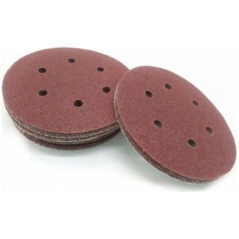 50 Pièces 150mm disques abrasifs Disque de Ponçage Disques Abrasifs 400 Grain Idéal pour Poncer/Polir/Dérouiller pour ponceuse excentrique de 6 trous (1/4)