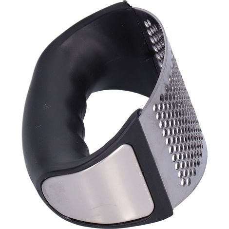 Presse-ail manuel en inox, broyeur à gingembre, ustensile de cuisine compact pour hacher ail et épices, outil pratique et résistant.