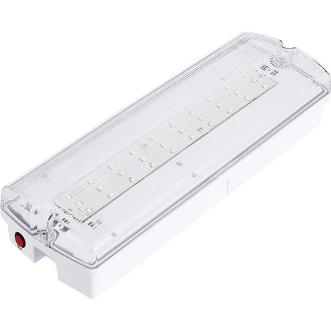 Luce di Emergenza LED Superficie 200lm Permanente/Non Permanente IP65 con Autotest 3 W (1/5)