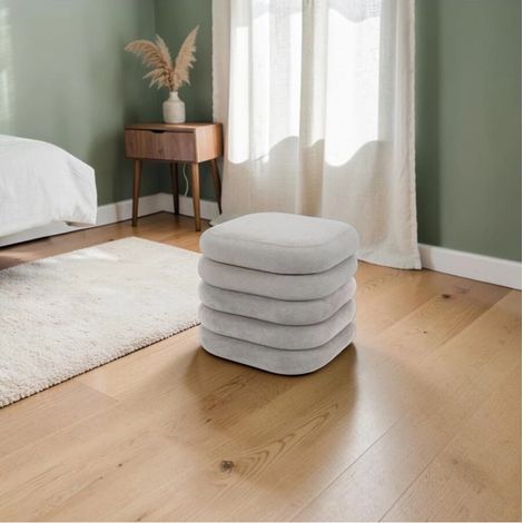 pouf contenitore ad anelli bellahome grigio chiaro 44x44x40 cm (1/4)