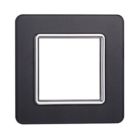 Kompatible Abdeckrahmen Vimar Plana 2 module Glas dunkler Stahl Farbe Ettroit EV84210