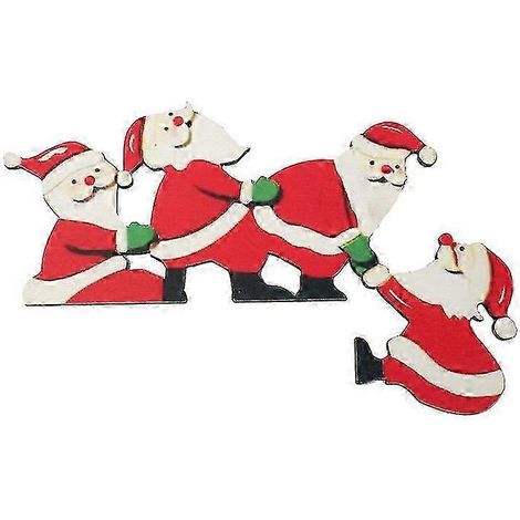 Décorations de porte de Noël, décoration de porte en bois Père Noël 2025 (1/5)