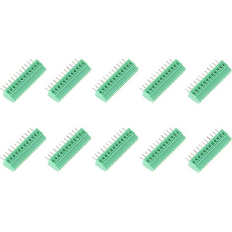 Connettore a morsetto a vite, 10 pezzi/connettore a morsetto a pin regolabile per PCB, facile da saldare per cablaggi a bassa frequenza -Crezuo