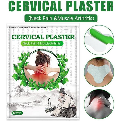 Patch cervical à l'absinthe - Soulagement naturel des douleurs cervicales et musculaires liées à l'arthrite - Nouveau (1/3)