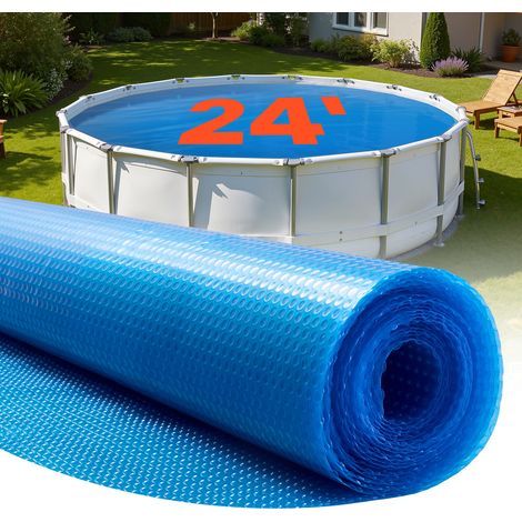 VEVOR Telo Termico per Piscina Rotonda da 7315 mm, Coperta Solare per Piscine con Doppio Strato deAria Termoisolante per Piscine, Assorbimento del Calore Diurno, Ritenzione del Calore Notturno (1/5)