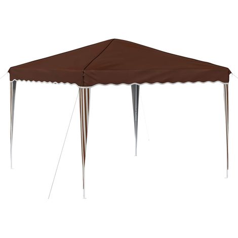 Carpa Plegable para Fiestas 288 x 288 x 245 cm Marrón vidaXL (1/5)