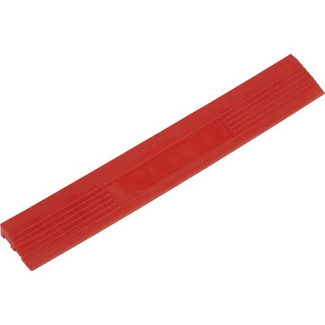 Sealey Polypropylene Floor Tile Edge 400 x 60mm, Red Male - Pack of 6 FT3ERM (1/2)