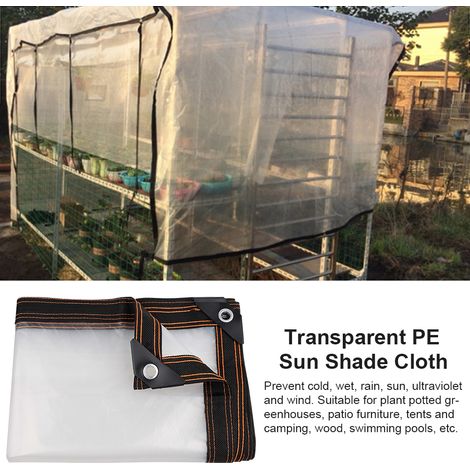 Bâche de protection solaire pour serre, film transparent imperméable et isolant antigel épais (1/5)