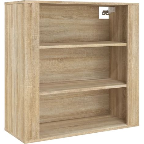 Armoire murale Design moderne, Armoire Etagère de rangement, Chêne sonoma 80x33x80 cm Bois d'ingénierie OIB8286E (1/5)