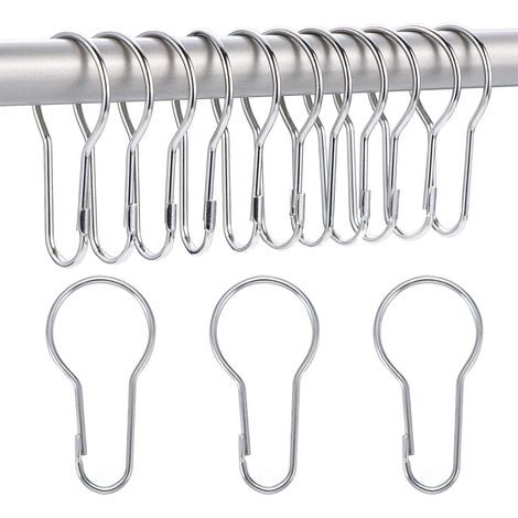 Lot de 40 crochets pour anneaux de rideau de douche, pour trier et organiser (1/5)