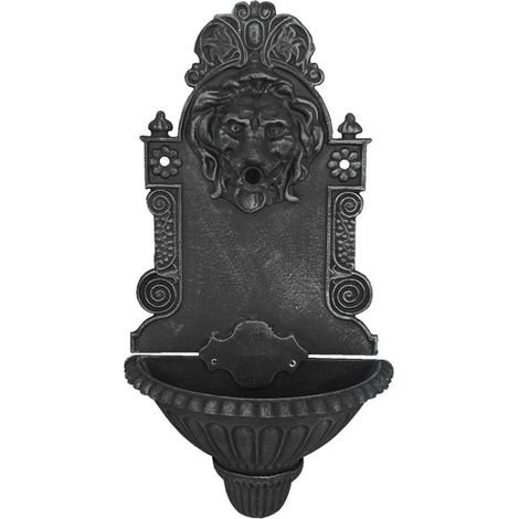 FONTANA A PARETE MODELLO 'LEONE' antracite - Ø foro 20 mm.