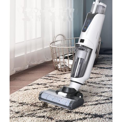3-in-1 wet and dry vacuum cleaner, automatic water tank system, LED display, 5000 mAh battery, with carpet brush and hard floor brush (1/5)