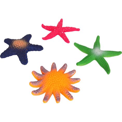Set mit 4 Meerestieren für das Wasser – Stressabbau und Stimulation – Wasserspielzeug aus EVA-Schaum und elastischen Bändern. (1/5)