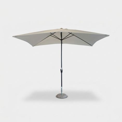 Parasol de jardin 2x3m en polyester blanc Poly (1/5)
