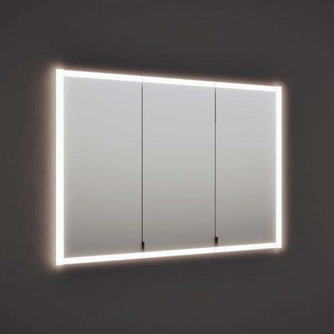 burgbad rl20 Spiegelschrank 121 cm, mit Klarglas Lichtrahmen für Wandeinbau (1/5)