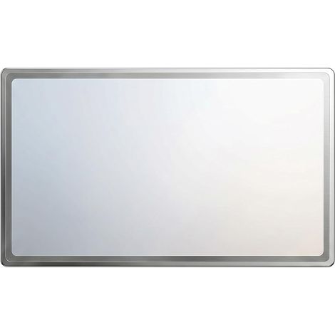 Miroir de Maquillage Voiture HD sans Déformation, Miroir de Courtoisie Incassable en Acier Inoxydable pour Pare-Soleil, Miroir de Voiture Autocollant de Sécurité, Argent, 150x80mm (1/5)