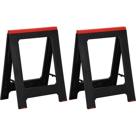 vidaXL Caballetes de trabajo plegables 2 uds polipropileno 350 kg (1/4)