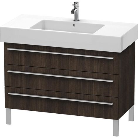 Unità Duravit X-Large Vanity a parete 6554, 3 cassetti, 1000 mm per Vero 032910 (non levigato), Colore (anteriore/corpo): Castagno Scuro - XL655405353